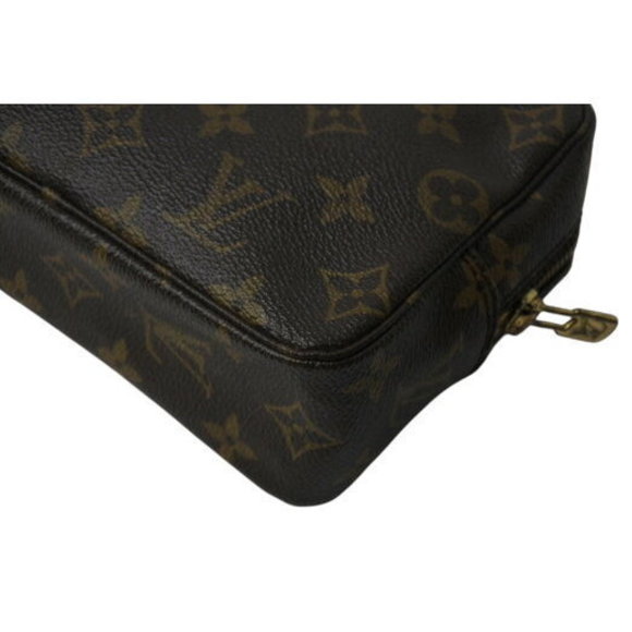 Louis Vuitton Brown Toilet Clutch True Monogram Cosmetic Bag Pouch - Picture 7 of 9